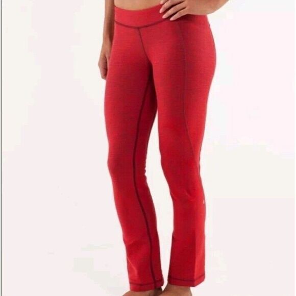 Lululemon  Heathered Red Rehearsal Vervet Leggings Yoga Pants 25” - Picture 1 of 6